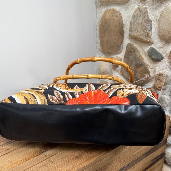 Fabulous Diane Gilman Tropical Leopard Tote Bag - Picture 6 of 12